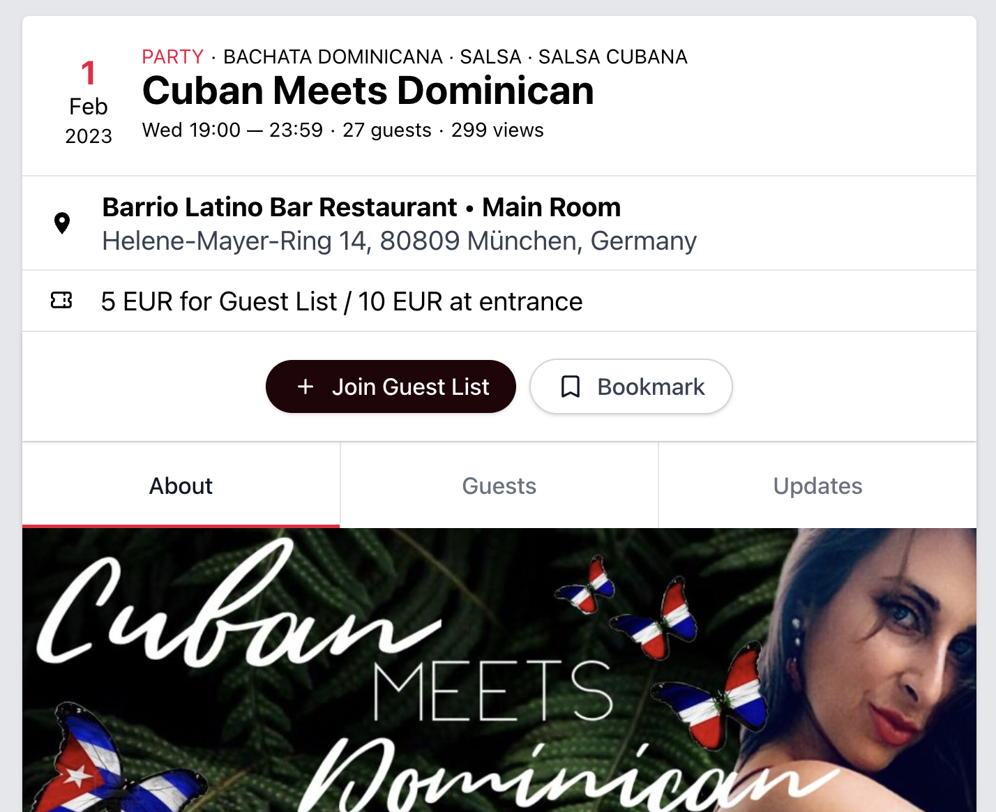 Event Page Example